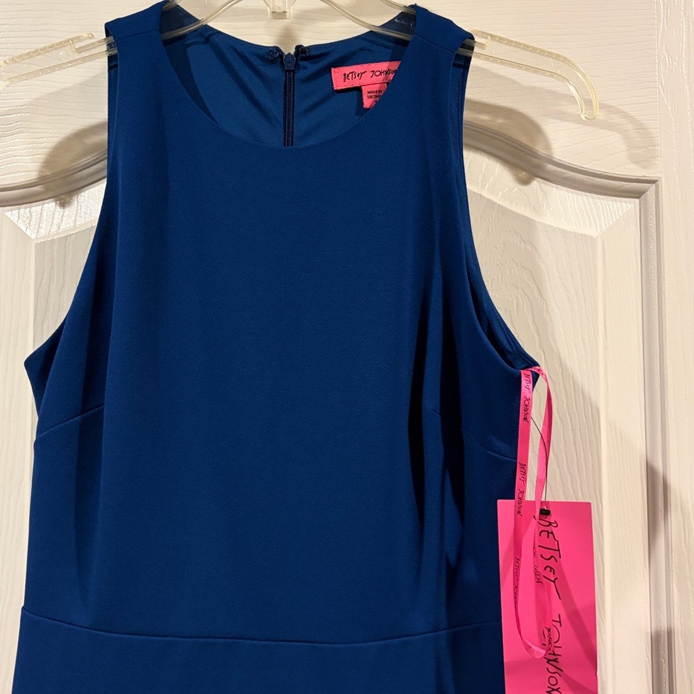 Betsey Johnson Asymmetrical Blue Dress NWT size 4 - Picture 2 of 6